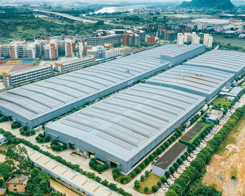 Exterior view of factory building